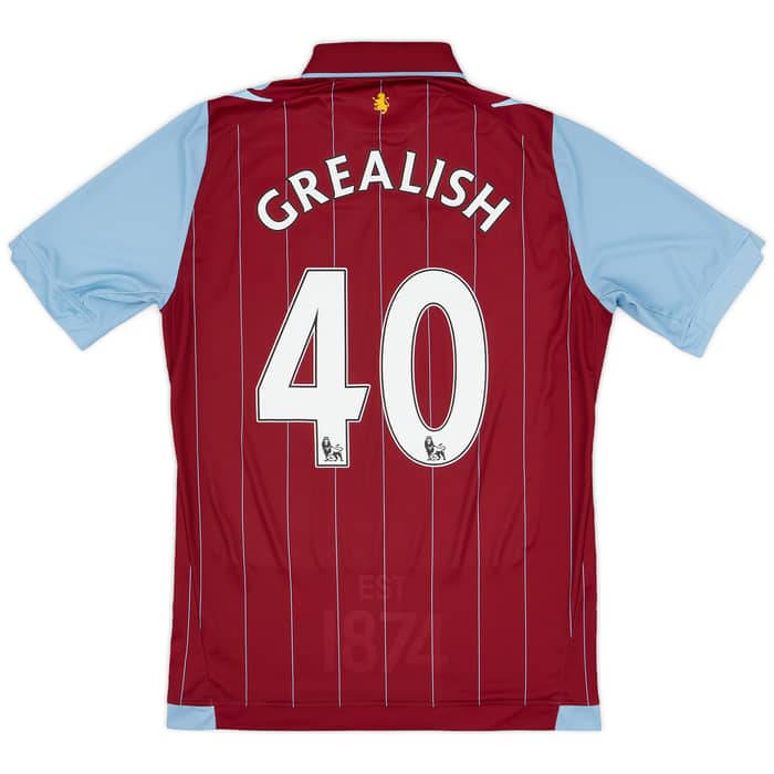 2014-15 Aston Villa Home Shirt Grealish #40 - 5/10 - (L)