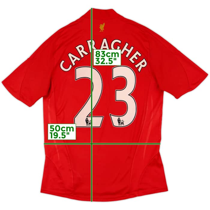 2008-10 Liverpool Home Shirt Carragher #23 - 7/10 - (M)