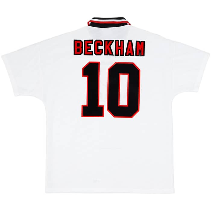 1996-97 Manchester United Away Shirt Beckham #10 - 8/10 - (XL)