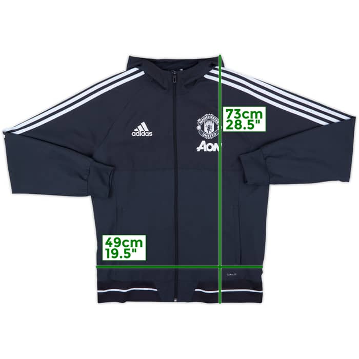2018-19 Manchester United adidas Hooded Rain Jacket - 8/10 - (S)