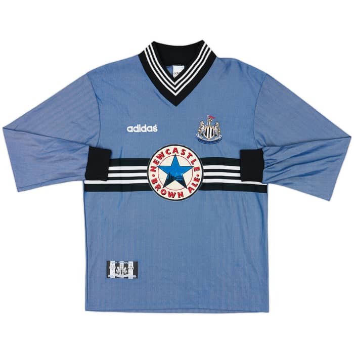 1996-97 Newcastle Away L/S Shirt Asprilla #11 - 8/10 - (M)