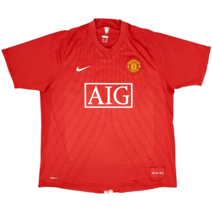 2007-09 Manchester United Home Shirt Hargreaves #4 - 6/10 - (XL)