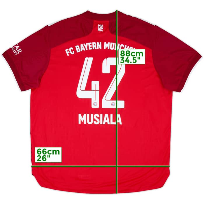 2021-22 Bayern Munich Authentic Home Shirt Musiala #42 (XXL)