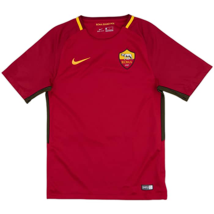 2017-18 Roma Home Shirt De Rossi #16 - 7/10 - (S)