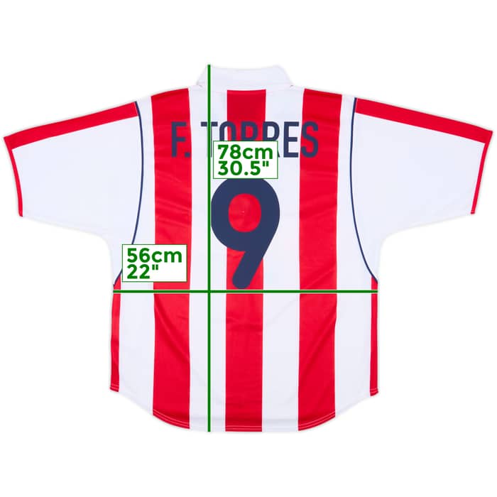 2001-02 Atletico Madrid Home Shirt F.Torres #9 - 7/10 - (XL)