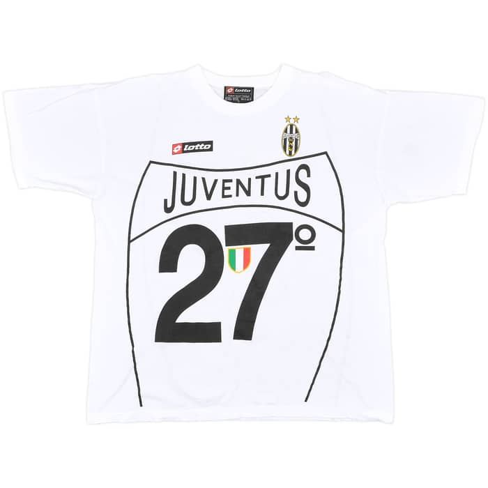 2002-03 Juventus Lotto '27 Campioni D'Italia' Cotton Tee - 8/10 - (XL)