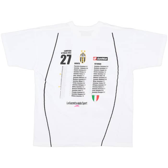2002-03 Juventus Lotto 'Campioni D'Italia 2003' Graphic Tee - 4/10 - (XL)