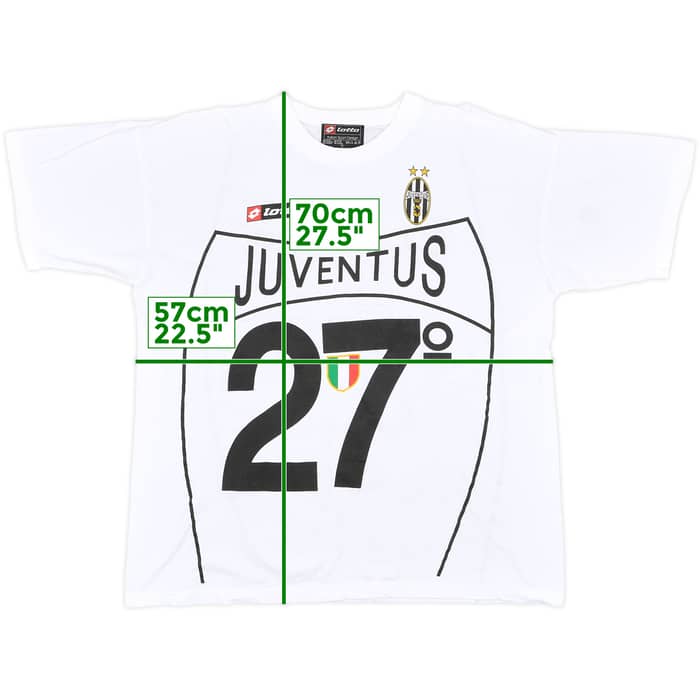 2002-03 Juventus Lotto '27 Campioni D'Italia' Cotton Tee - 8/10 - (XL)