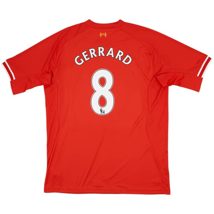 2013-14 Liverpool Home Shirt Gerrard #8 - 9/10 - (3XL)