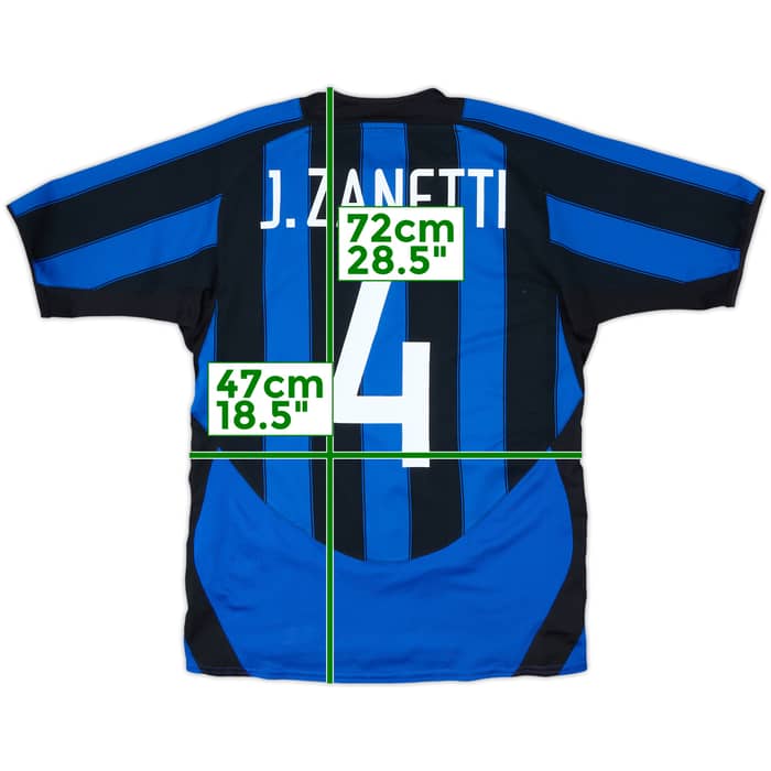 2003-04 Inter Milan Home Shirt J.Zanetti #4 - 9/10 - (S)