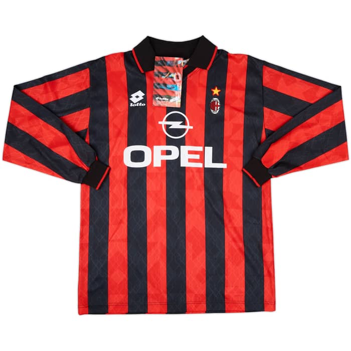 1995-96 AC Milan Home L/S Shirt Baggio #18 (M)