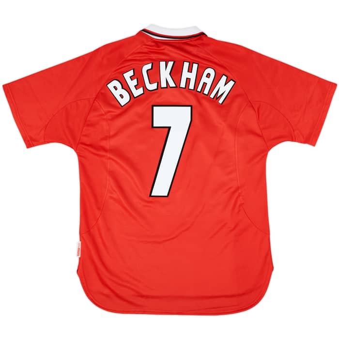 1997-00 Manchester United CL Shirt Beckham #7 - 9/10 - (M)