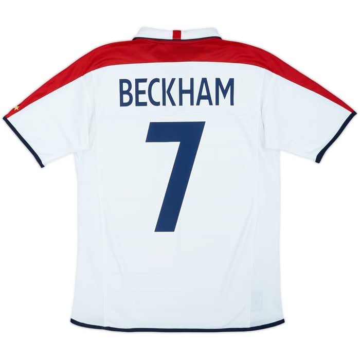 Camiseta de local de Inglaterra 2003-05 Beckham #7 - 8/10 - (XL.Niños)