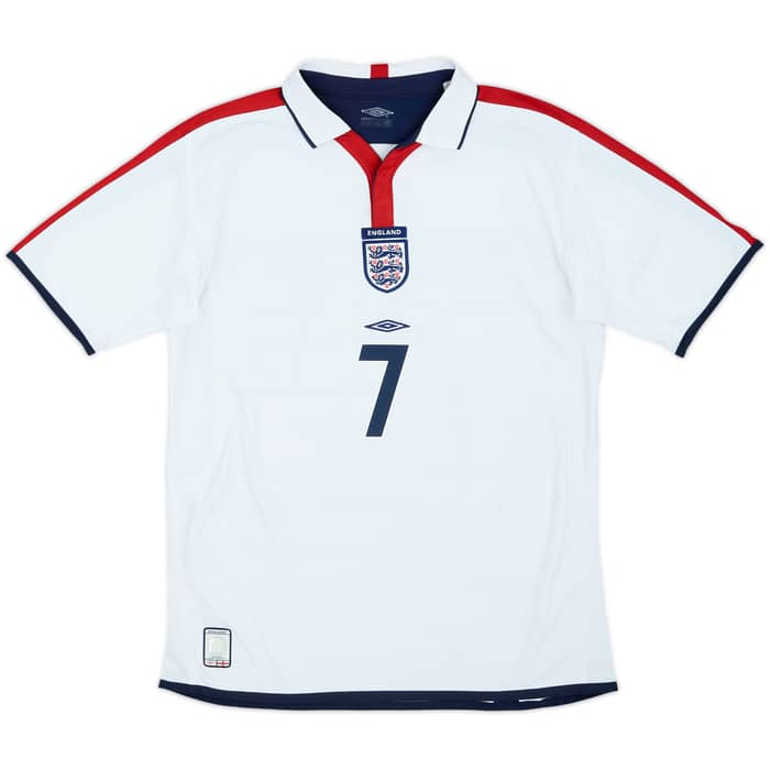 Camiseta de local de Inglaterra 2003-05 Beckham #7 - 8/10 - (XL.Niños)