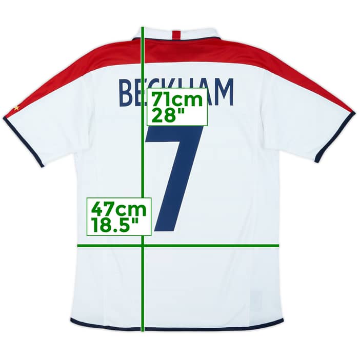 Camiseta de local de Inglaterra 2003-05 Beckham #7 - 8/10 - (XL.Niños)
