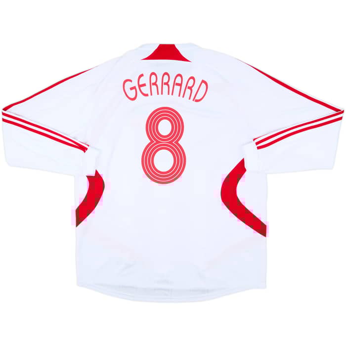 2007-08 Liverpool Away L/S Shirt Gerrard #8 - 8/10 - (XL)
