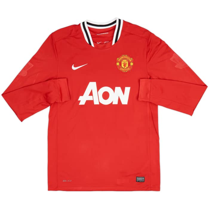 2011-12 Manchester United Home L/S Shirt Chicharito #14 - 5/10 - (M)