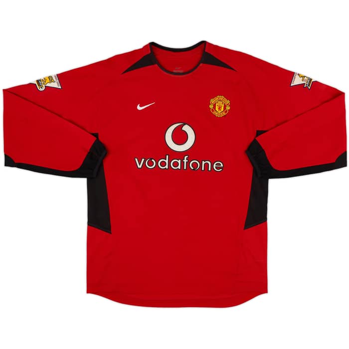 2002-04 Manchester United Home L/S Shirt v.Nistelrooy #10 - 8/10 - (M)