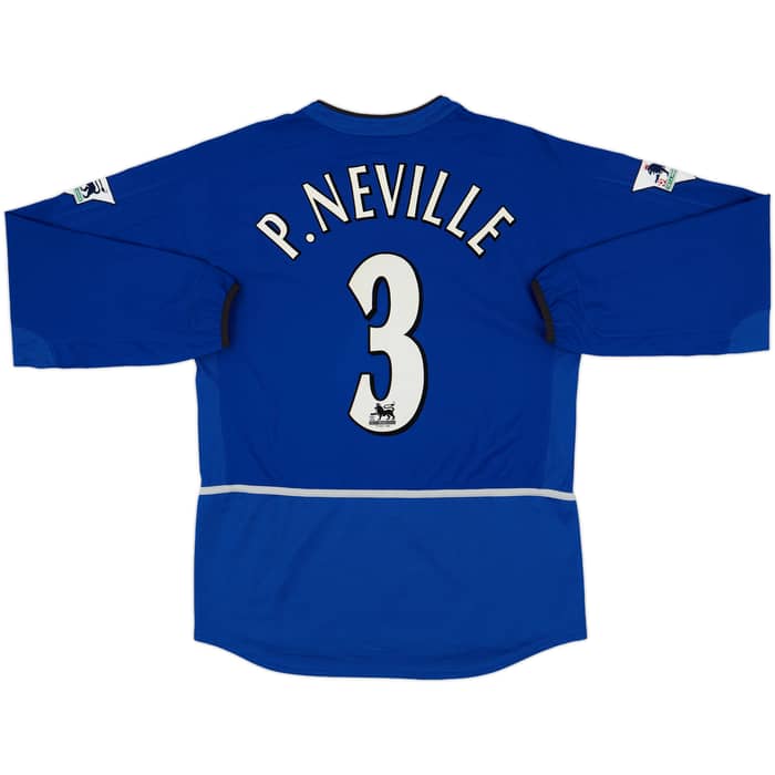 2002-03 Manchester United Third L/S Shirt P.Neville #3 - 9/10 - (M)