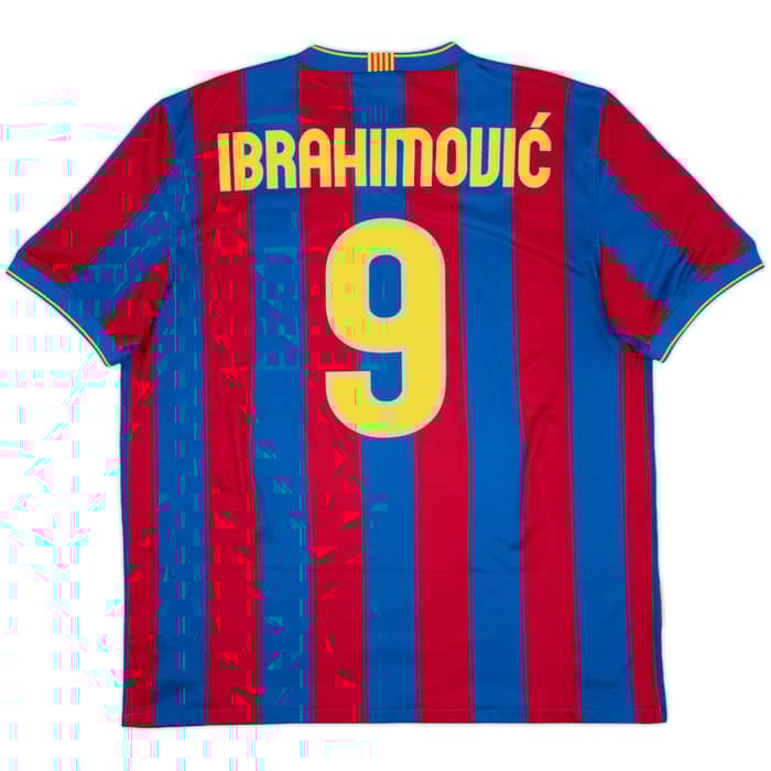 2009-10 Barcelona Home Shirt Ibrahimovic #9 - 9/10 - (XL)