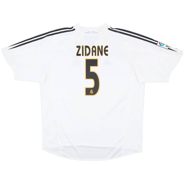 2004-05 Real Madrid Home Shirt Zidane #5 - 9/10 - (XXL)