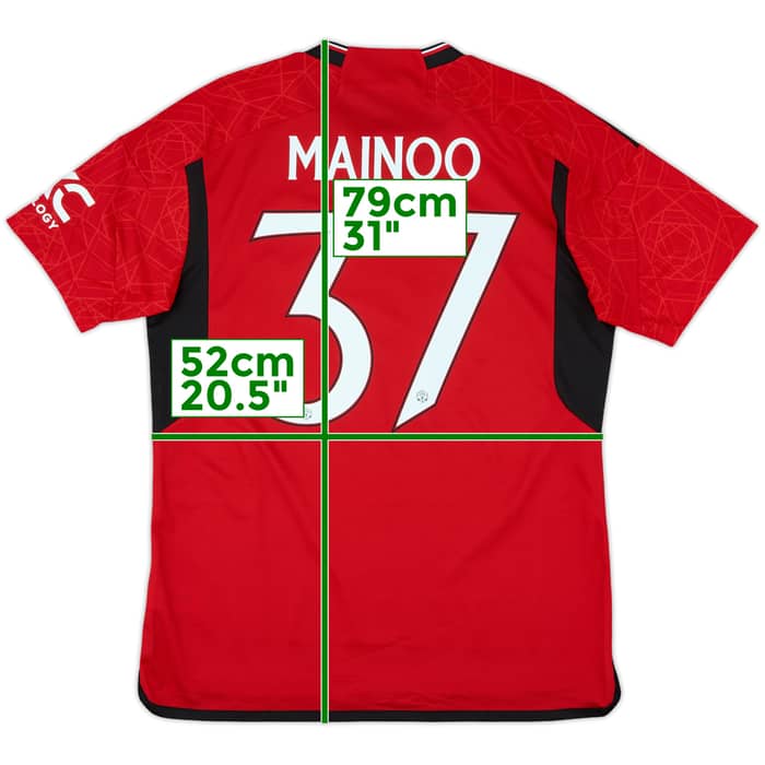 2023-24 Manchester United Home Shirt Mainoo #37 - 10/10 - (L)