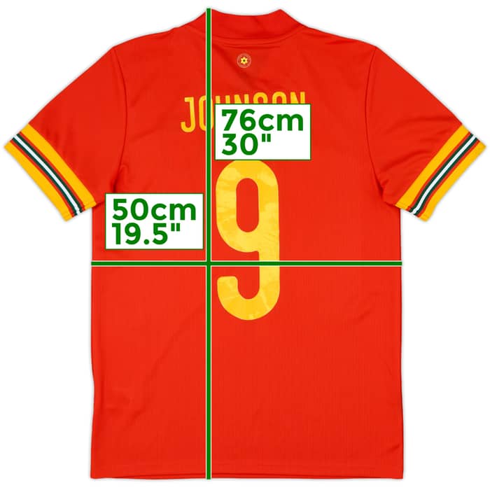 2020-21 Wales Home Shirt Johnson #9 - 7/10 - (M)