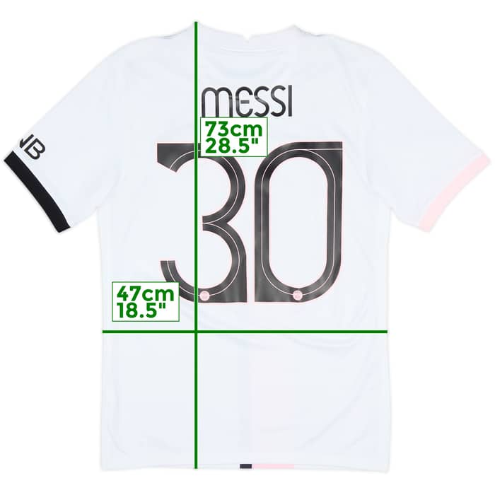 2021-22 Paris Saint-Germain Away Shirt Messi #30 - 7/10 - (S)