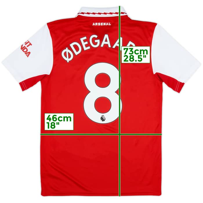 2022-23 Arsenal Home Shirt Odegaard #8 - 9/10 - (S)