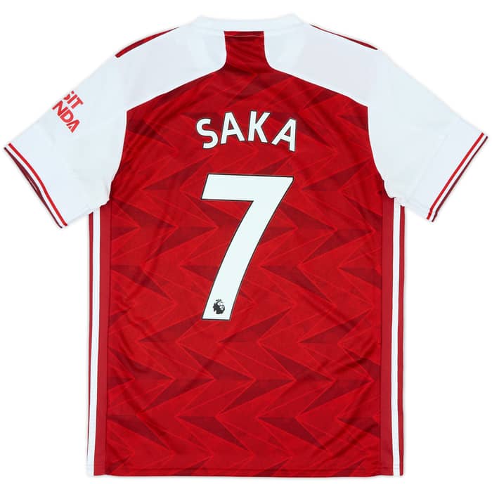 2019-20 Arsenal Home Shirt Saka #77 - 9/10 - (M)