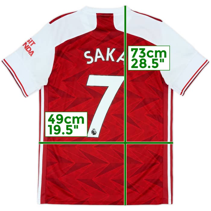 2019-20 Arsenal Home Shirt Saka #77 - 9/10 - (M)