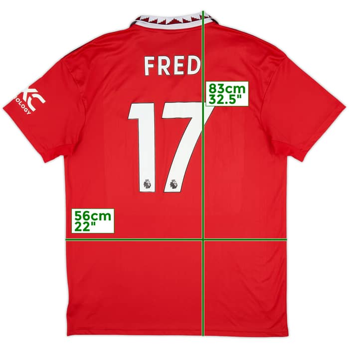 2022-23 Manchester United Home Shirt Fred #17 - 9/10 - (XL)