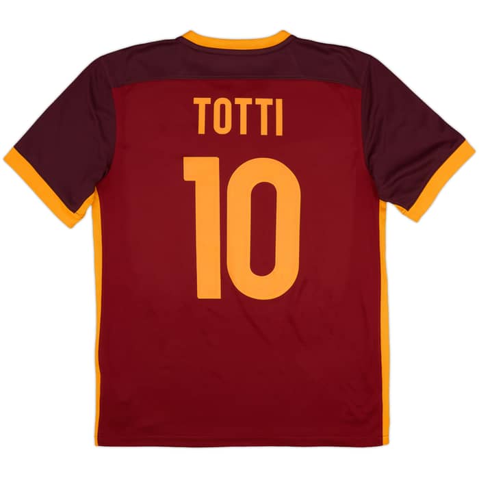 2015-16 Roma Home Shirt Totti #10 - 10/10 - (M)