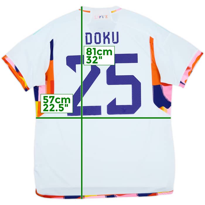 2022-23 Belgium Away Shirt Doku #25 - 8/10 - (XL)