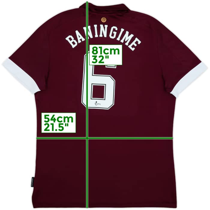 2021-22 Hearts Home Shirt Baningime #6 - 9/10 - (XL)