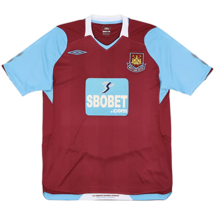 2008-09 West Ham Home Shirt Noble #16 - 8/10 - (M)