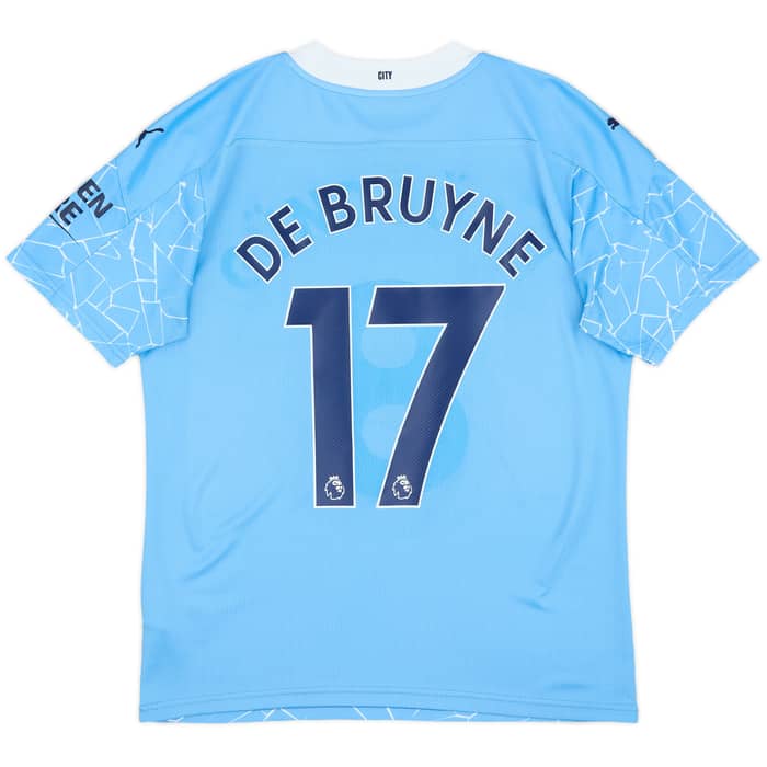 2020-21 Manchester City Home Shirt De Bruyne #17 - 10/10 - (M)