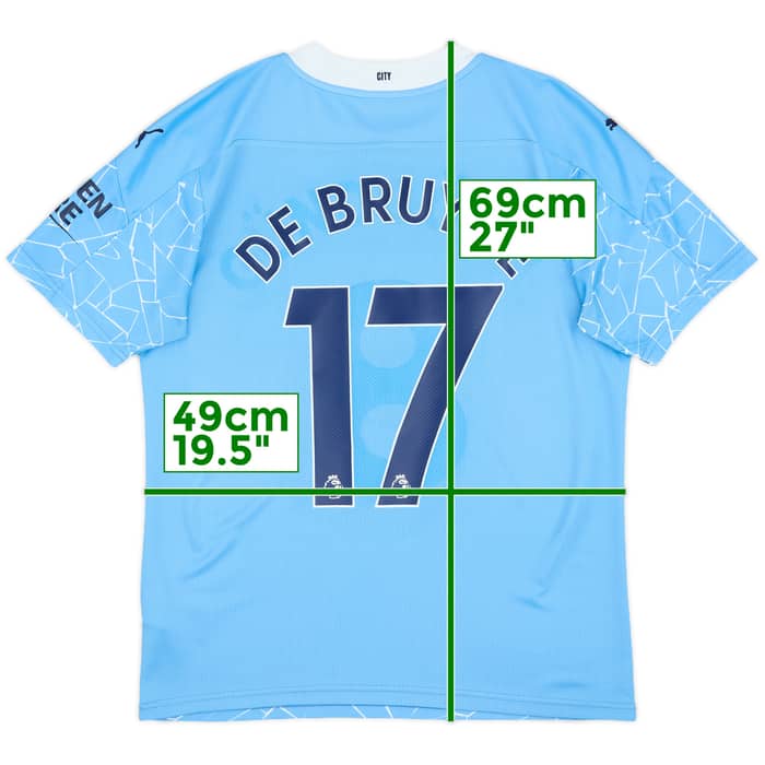 2020-21 Manchester City Home Shirt De Bruyne #17 - 10/10 - (M)