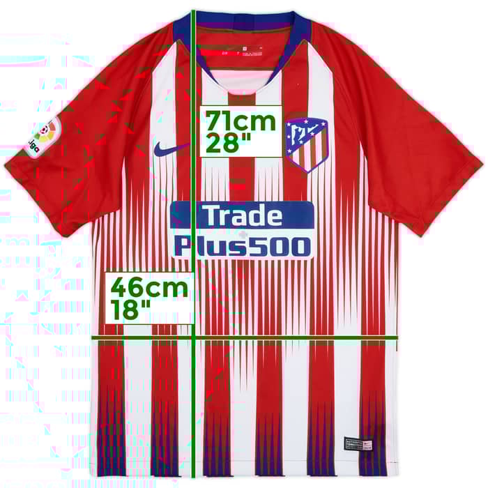 2018-19 Atletico Madrid Home Shirt - 7/10 - (S)