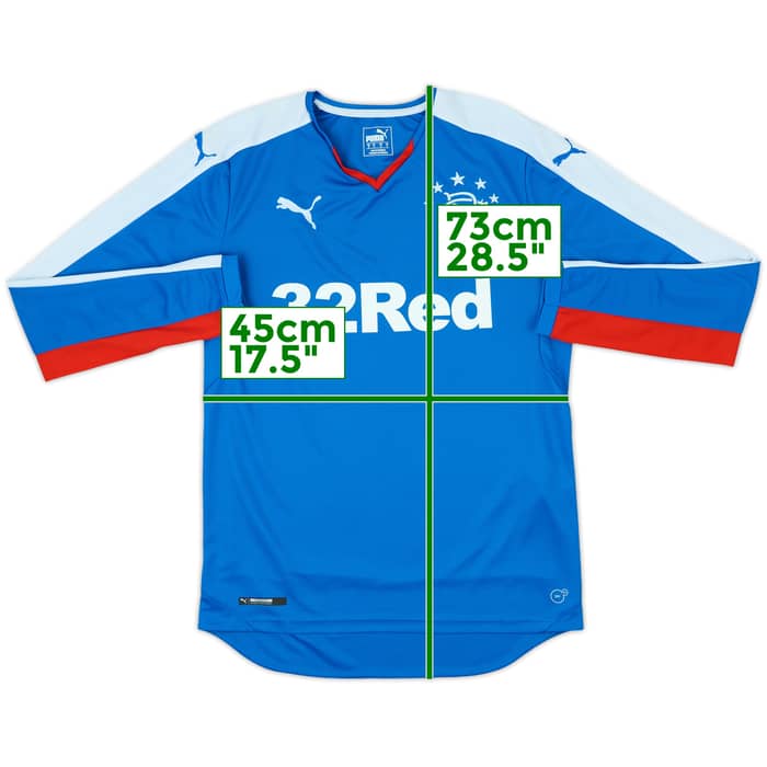 2015-16 Rangers Home L/S Shirt - 10/10 - (S)