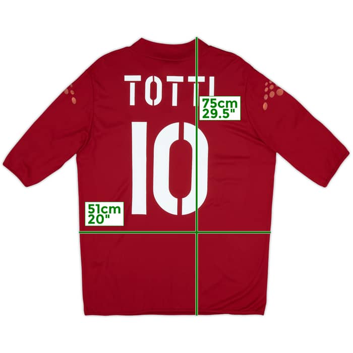 2003-04 Roma Home Shirt Totti #10 - 7/10 - (L)