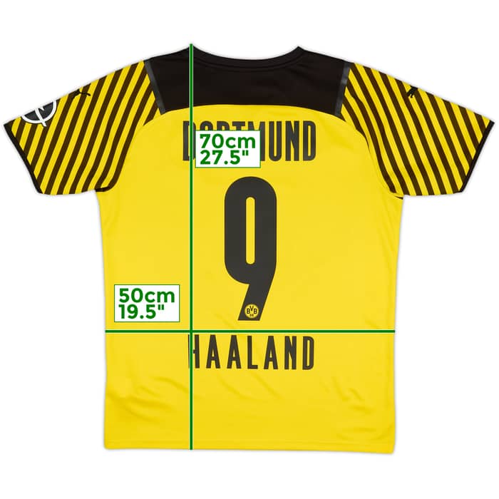 2021-22 Borussia Dortmund Home Shirt Haaland #9 - 8/10 - (M)