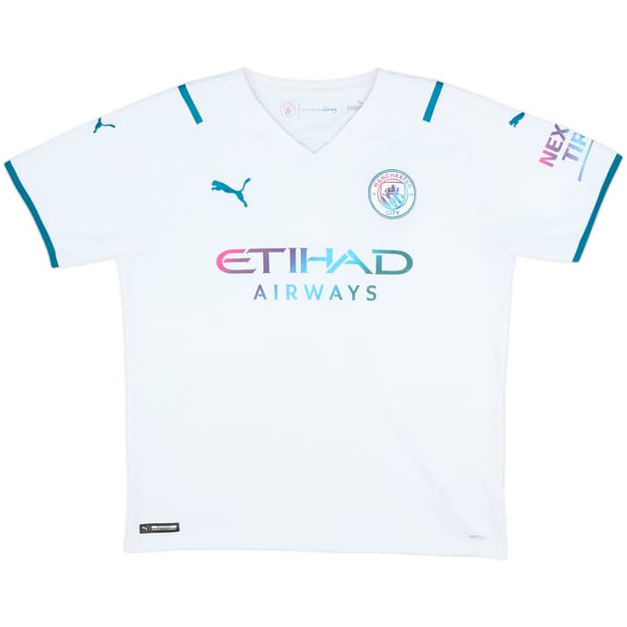 2021-22 Manchester City Away Shirt De Bruyne #17 - 9/10 - (L)