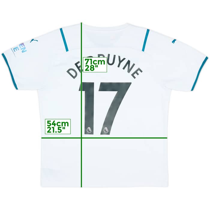 2021-22 Manchester City Away Shirt De Bruyne #17 - 9/10 - (L)