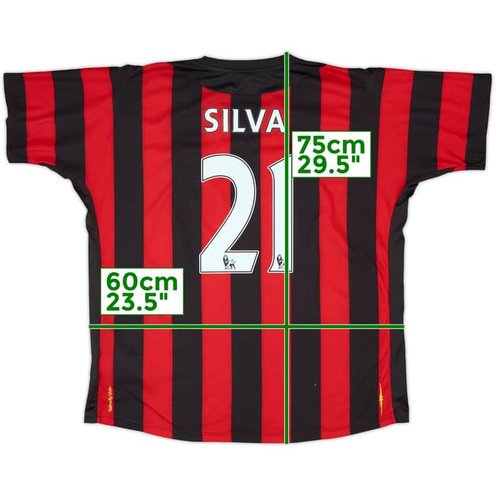 2011-12 Manchester City Away Shirt Silva #21 - 7/10 - (XXL)