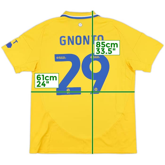 2024-25 Leeds United Away Shirt Gnonto #29 - 7/10 - (XL)