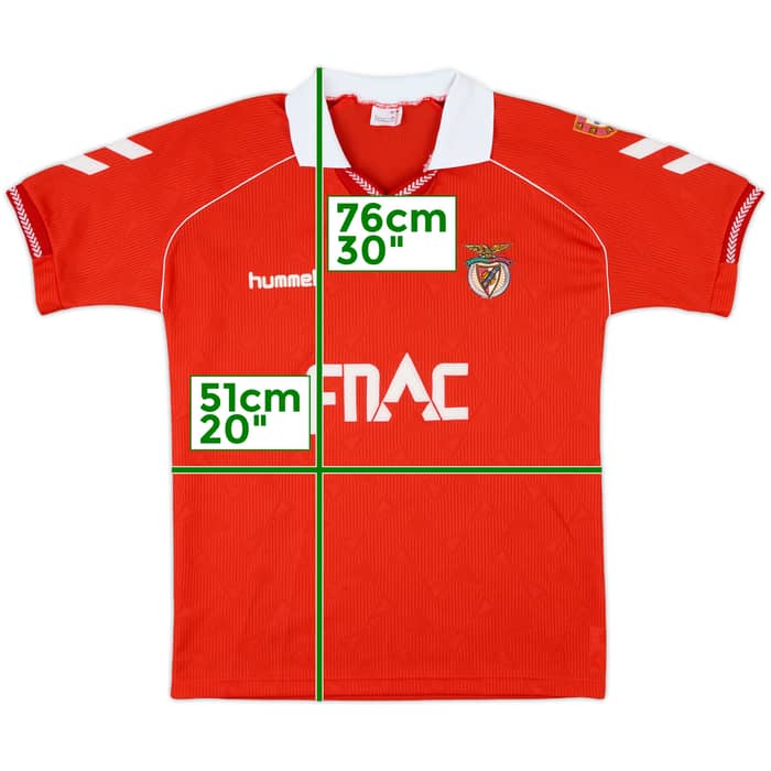 1991-92 Benfica Home Shirt - 10/10 - (L)