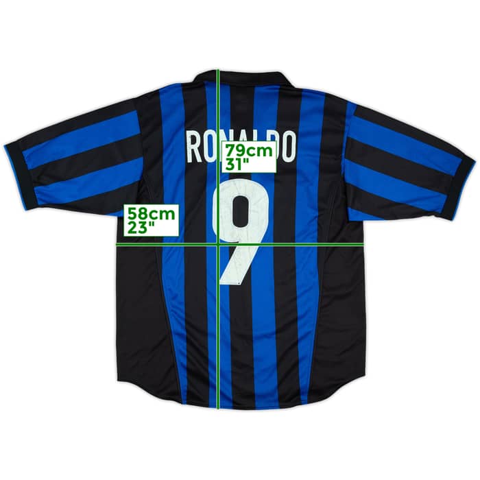 1998-99 Inter Milan Home Shirt Ronaldo #9 - 6/10 - (L)