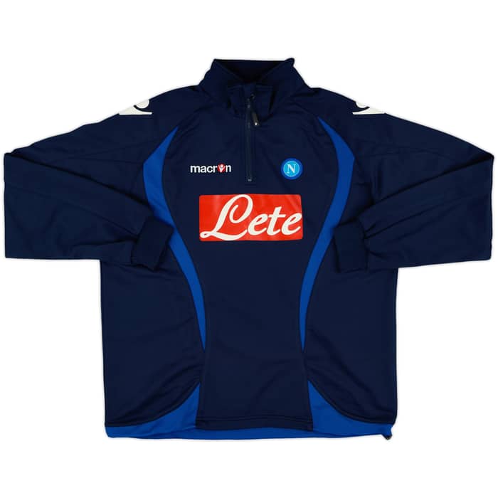 2012-13 Napoli Macron 1/4 Zip Drill Top - 7/10 - (S)