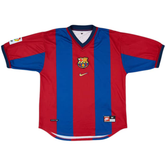 1998-00 Barcelona Home Shirt Rivaldo #11 - 8/10 - (M)